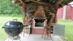 Outdoor Fireplace and Charcoal Grill